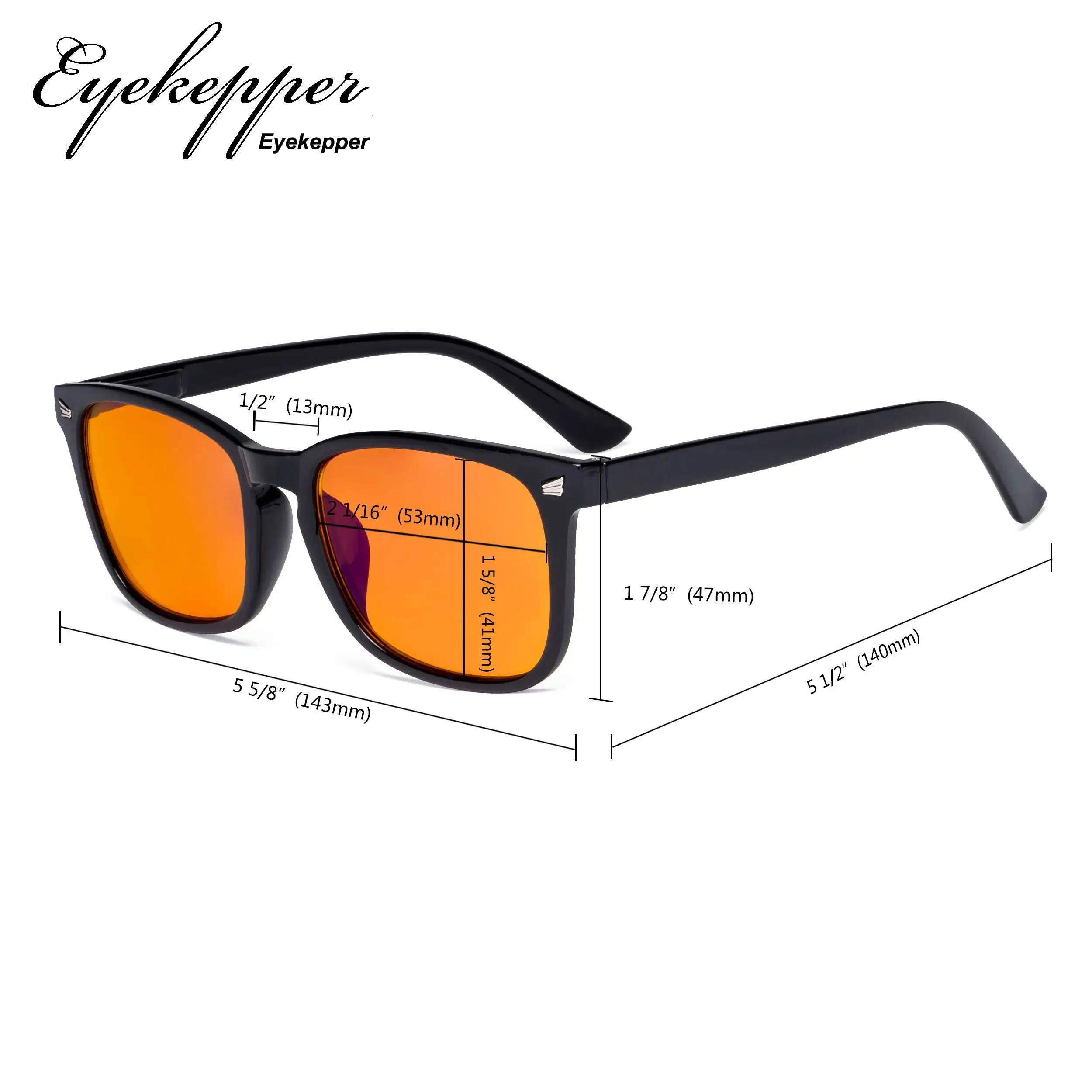 DSRT1801 Eyekepper очки с защитой от синего света квадратные ботаника оранжевыми