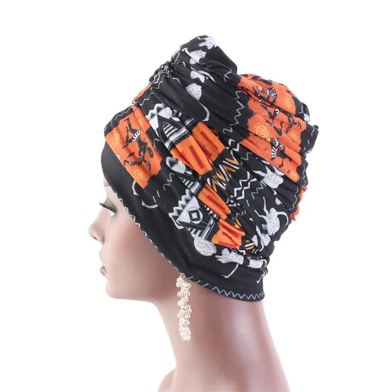 Женская модная мусульманская зернистая шляпа индийская тюрбан шапка оберточная