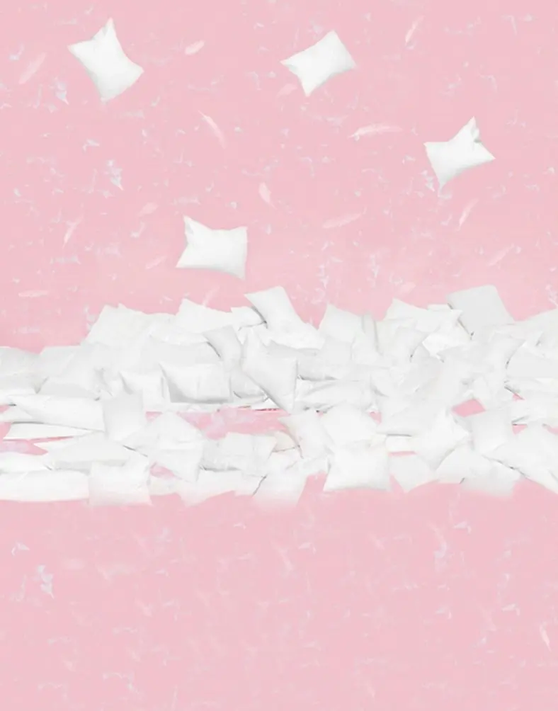 

5x7ft White Pillow Pink Photography Backdrops Photo Props Studio Background