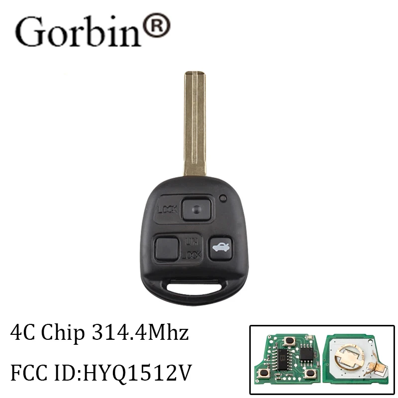 Пульт дистанционного управления GORBIN с 3 кнопками для Lexus HYQ1512V 314 4 МГц 4C Чип IS300 GS300