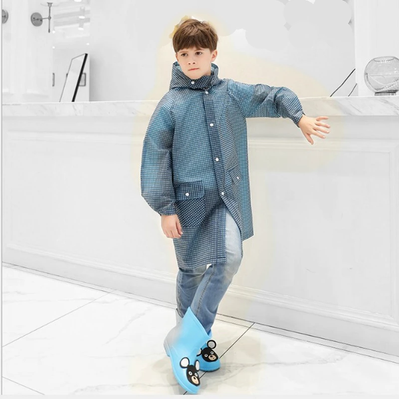 Дождевик детский сетчатый с карманами дождевик из ЭВА не одноразовый для пеших