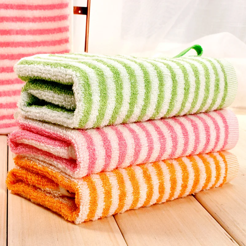 Комфортное 100% хлопковое милое детское полотенце для лица с мультяшной вышивкой