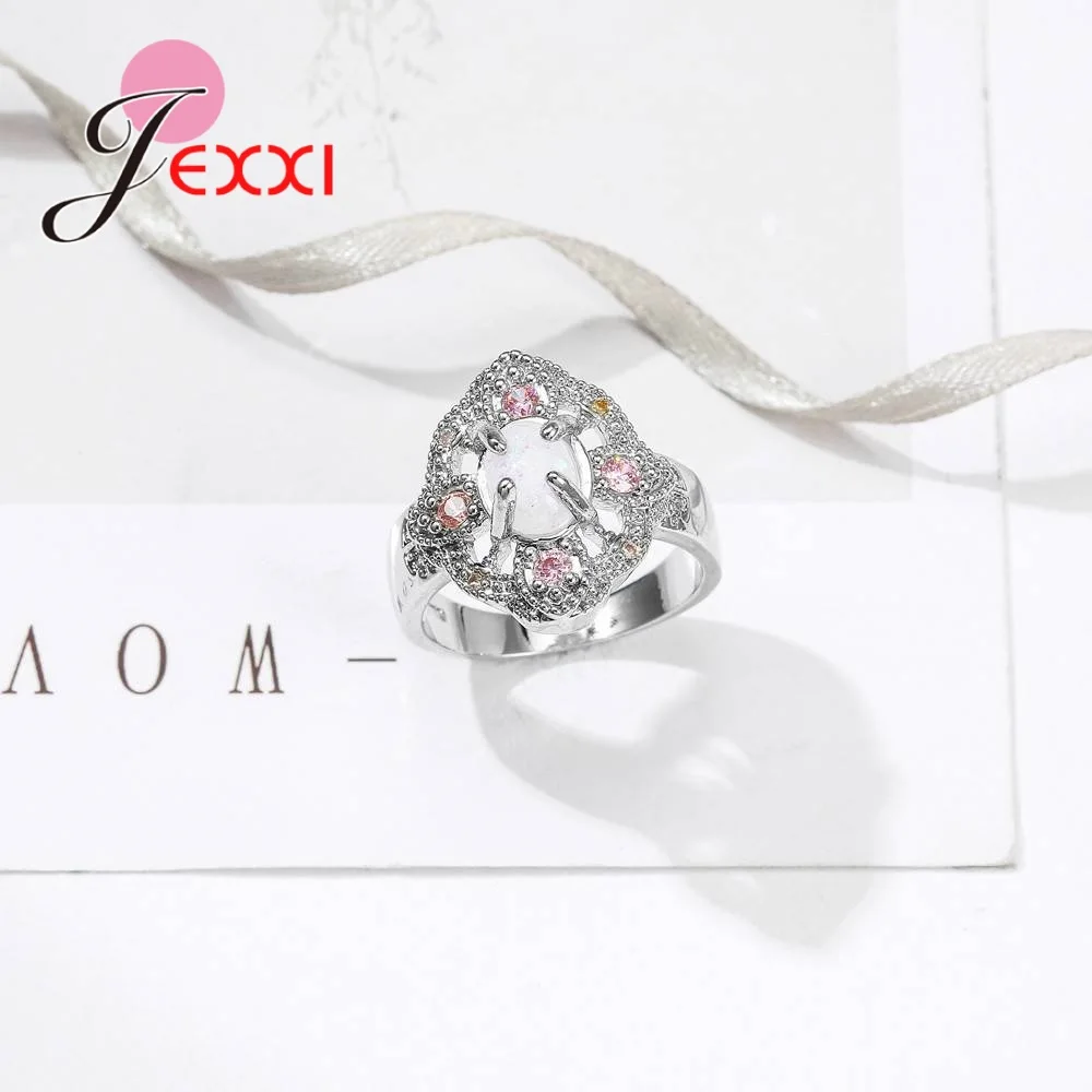 Женское кольцо из серебра 925 пробы с аксессуарами