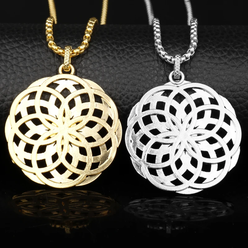 MQCHUN новый цветок жизни ожерелье с мандалой кулон ювелирные изделия Священная