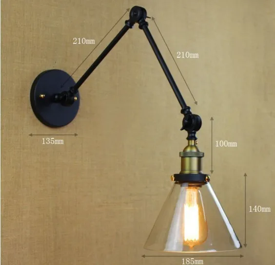 Ретро винтажный чердак качающийся рычаг промышленный светодиодный настенный