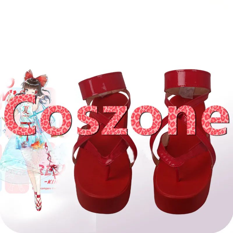 Красные ботинки для косплея Touhou Project Remilia Scarlet Cirno Youmu Konpaku Hakurei Reimu аксессуары