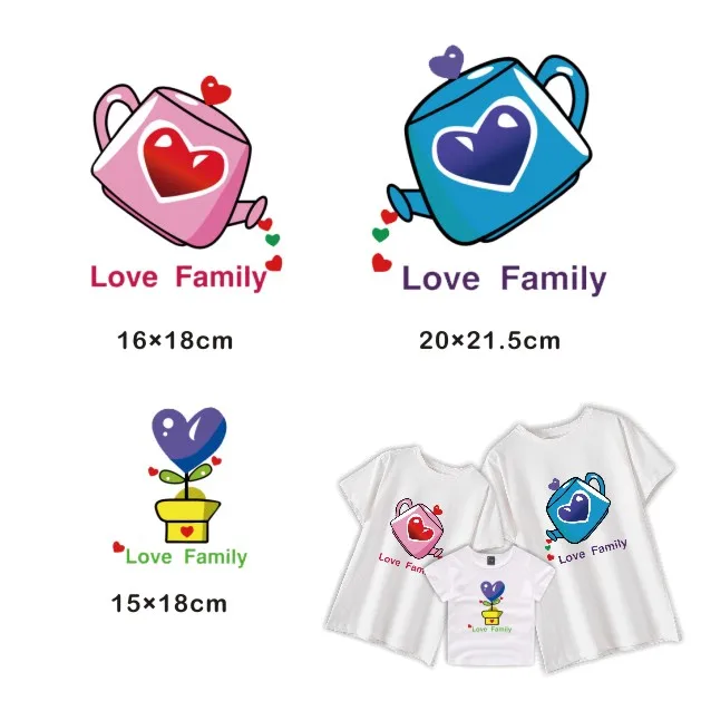 -Классически люблю свою семью моющиеся Наклейки теплообмена hot Пресс гладильная