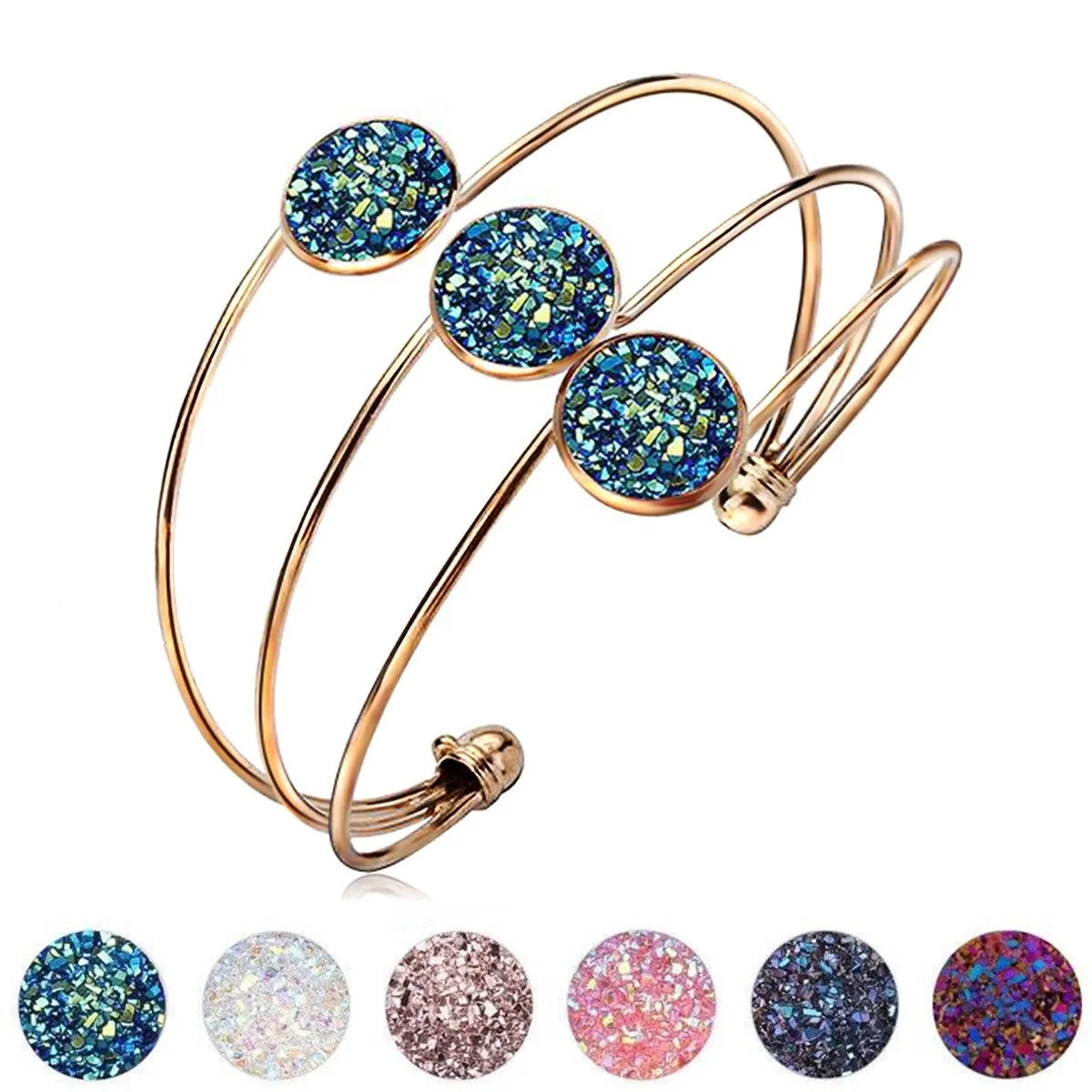 Модный женский Браслет-манжета из драгоценных камней | Украшения и аксессуары