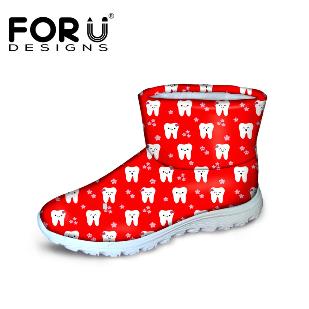 FORUDESIGNS/2018 Роскошные Брендовые женские зимние ботинки Повседневные теплые