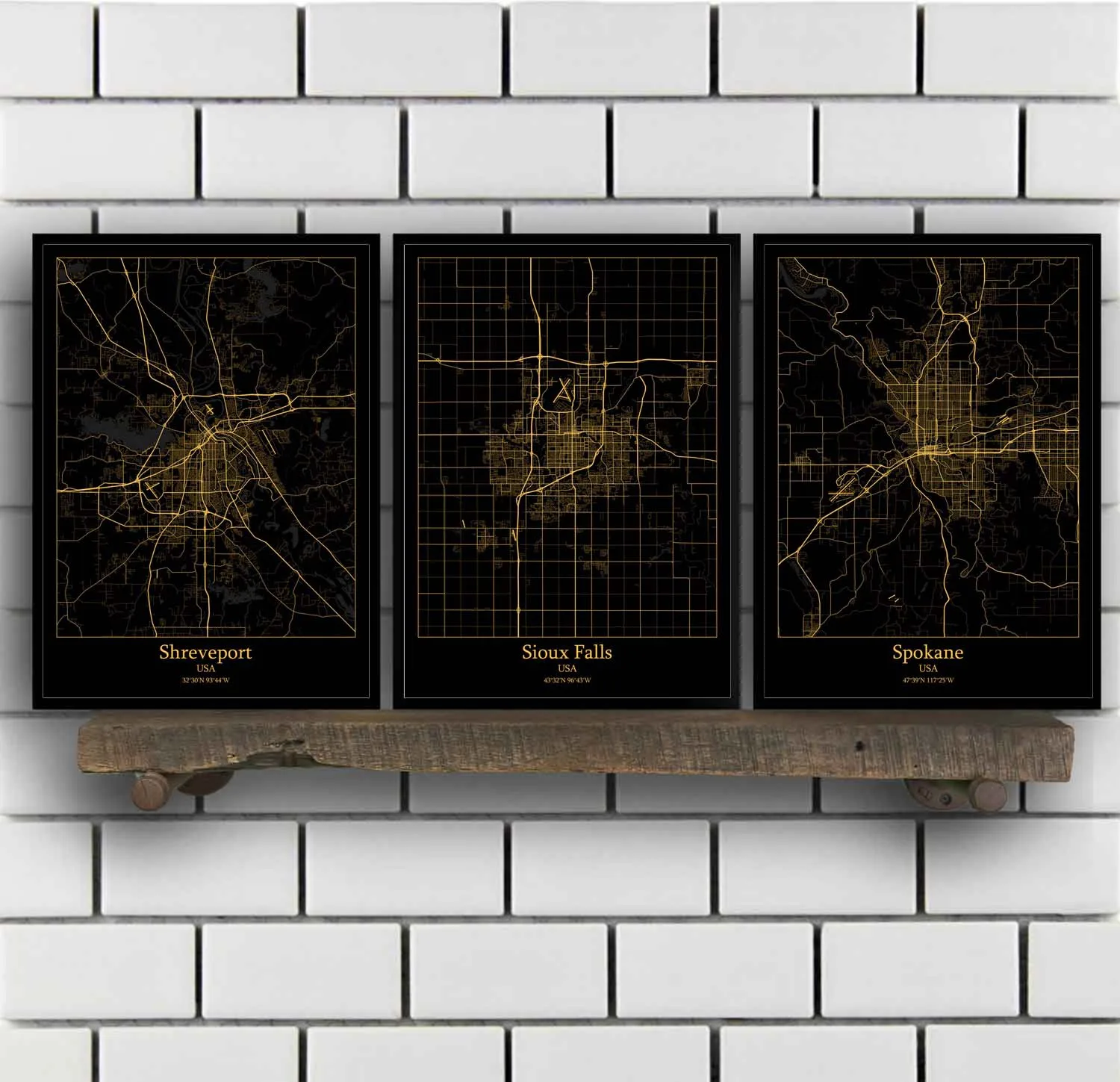 

Shreveport Sioux Falls Spokane Springfield Tacoma Tallahassee Toledo Topeka Waco USA Map Poster