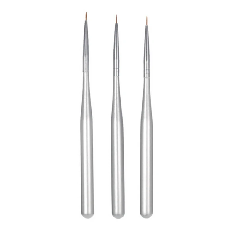 3pcs/set Nail Art Liner Painting Pen Flower Line Grid French Design Manicure Tool 3D Tips DIY Acrylic UV Gel Brushes Drawing Kit | Красота и