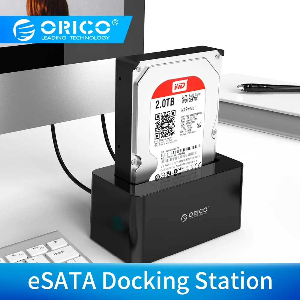ORICO HDD чехол eSATA HDD корпус 5 Гбит/с супер скорость USB 3,0 SATA& eSATA жесткий диск Док-станция для 2,5 ''/3,5" жесткий диск