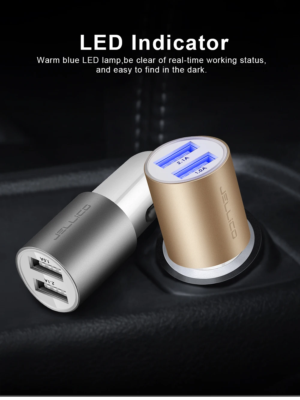 Jellico автомобильное USB зарядное устройство для быстрой зарядки мобильного телефона зарядное устройство адаптер двойной зарядное устройство USB для samsung Xiaomi Tablet автомобильное зарядное устройство