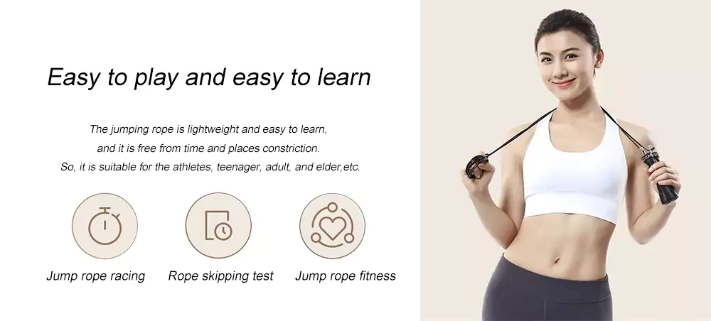 Xiaomi mi jia Yunmai Скакалка цельный подшипник, двойной трос, тяжелый металлический блок, для Xiaomi mi jia умный дом наборы