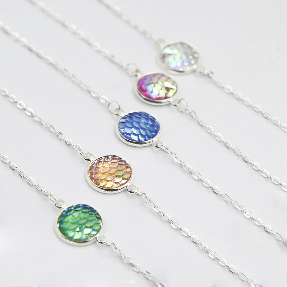 Роскошные серебряные звенья цепи браслеты для женщин дамы Drusy Кристалл ювелирные изделия талисманы Стразы проложили женские браслеты и браслеты