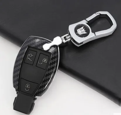 Автомобильный ABS-углеродное волокно чехол держатель для ключа Mercedes Benz W203 W204 W212 CLK