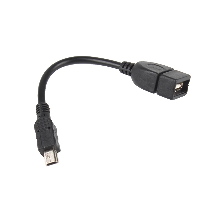 Мини USB B штекер к 2 0 A Женский адаптер хоста OTG Удлинительный кабель черный 14 см
