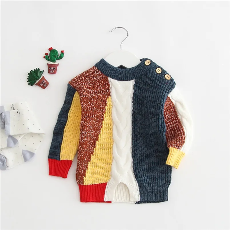 Thick winter boys sweater cotton long sleeve infant kids pullovers for girls clothes jackets toddler baby clothing children tops | Детская