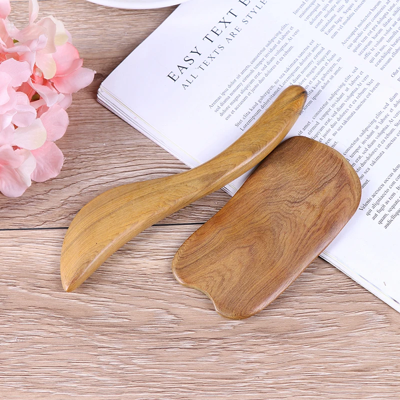 

2pcs Sandalwood GuaSha Board Massage Scraper Guasha Plates Slimming Guasha Body Care Massage Tool Hot Sale