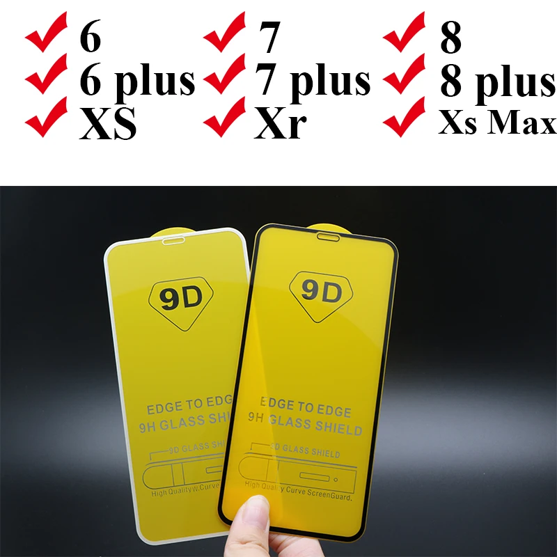 9D для Apple iphone 8 7 6 Plus защитное стекло i phone X XS XR Max защита экрана Tremp Aphone S R Закаленное