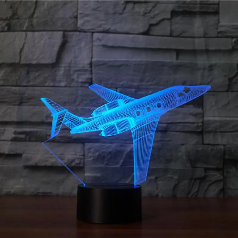 Светодиодный ночсветильник private JET 3D ночник с функцией смены 7 цветов для гостиной
