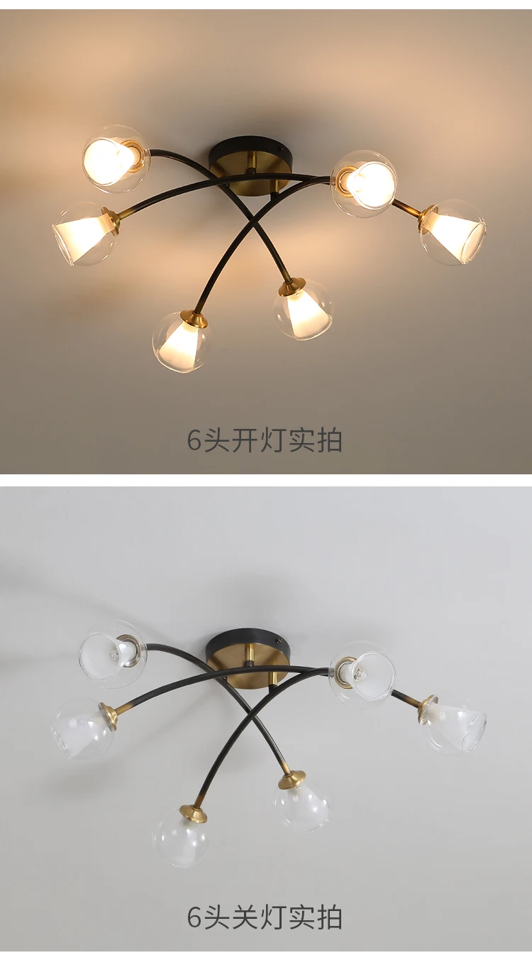 Скандинавский светодиодный Люстра Lustre Ресторан роскошные украшения осветительная арматура гостиная спальня креативная стеклянная люстра