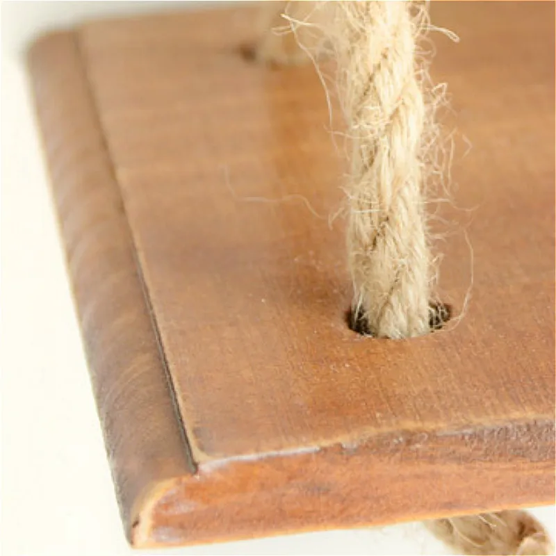 

Nordic Wooden Storage Shelf Bedroom Living Room Wall Hanging Rack String Hemp Cosmetic Sundries Storage Racks Home Decorative