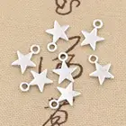 100 подвеску звезды 11x8 мм ручной кулон ювелирных изделий fit, винтажные бронзовые тибетские серебряные цвета, 