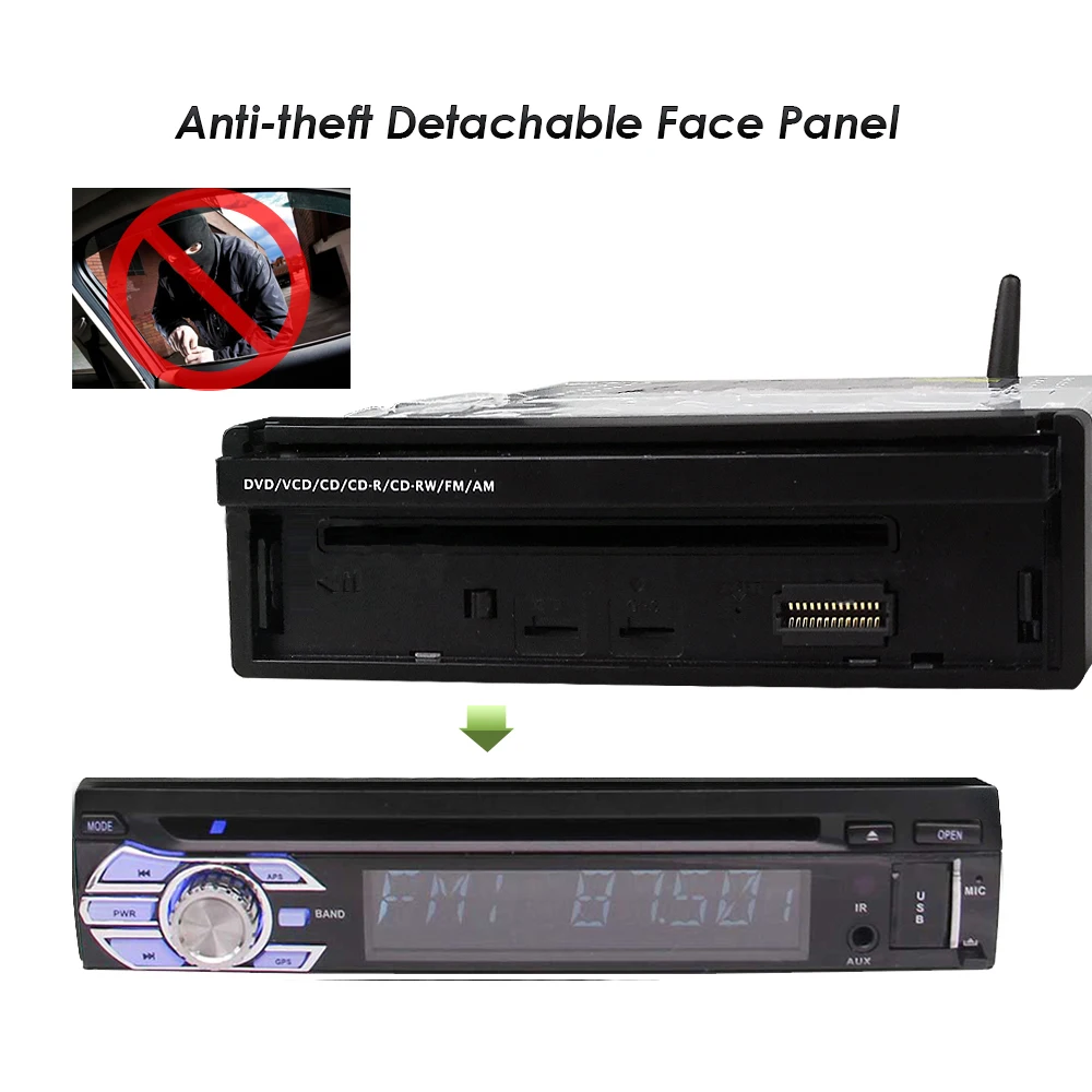 7 дюймов 1din Автомобильный мультимедийный DVD CD MP5 плеер Авто gps стерео 1 Din Bluetooth FM USB TF
