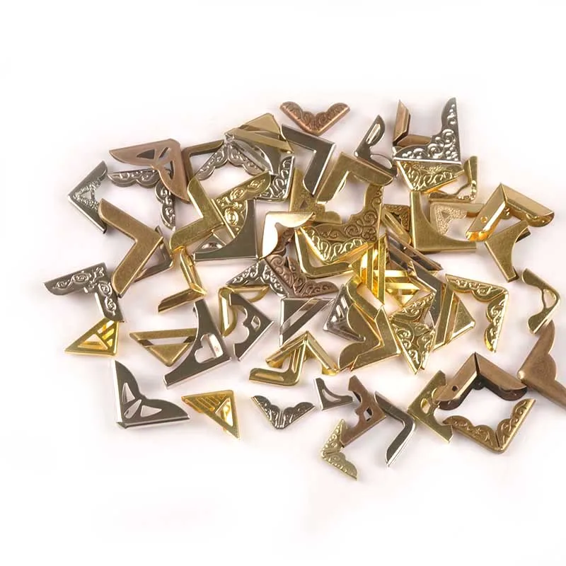 50 шт Смешанные Угловые протекторы металлические поделки для альбомов меню папки