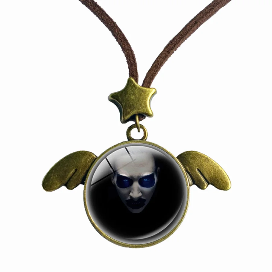 Мэрилин Мэнсон искусственный бархатные Шнурки Браслет Крылья Ангела ожерелье