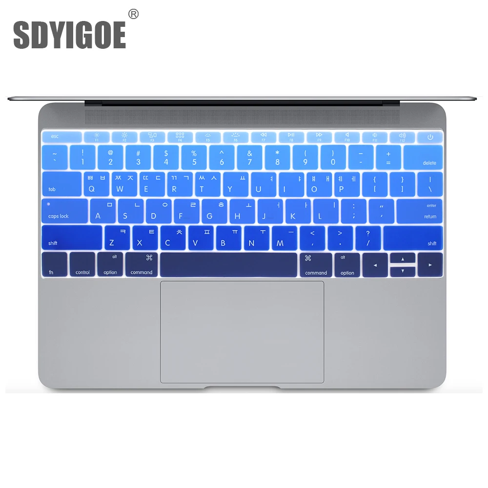 Корейская клавиатура крышка для MacBook не с сенсорной панелью 13pro A1708 retina 12 дюймов A1534 Клавиатура ноутбука защитная пленка