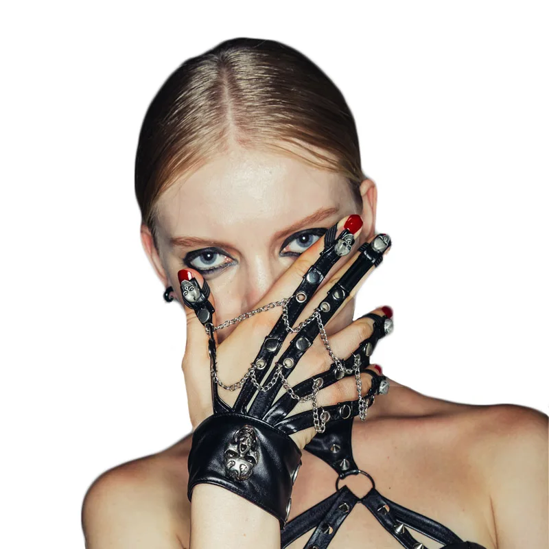 Новинка мужские женские и перчатки в стиле стимпанк с черепом готические