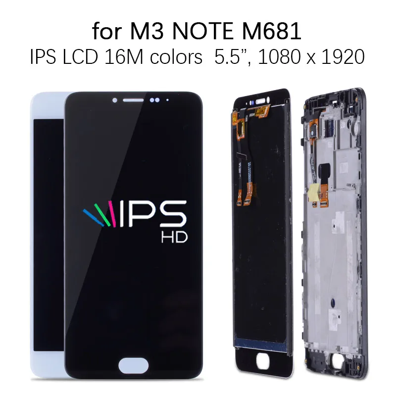 T-parts Новый 5 ''ЖК-дисплей для Meizu M3 Note ЖК-дисплей дигитайзер сенсорный экран M681H