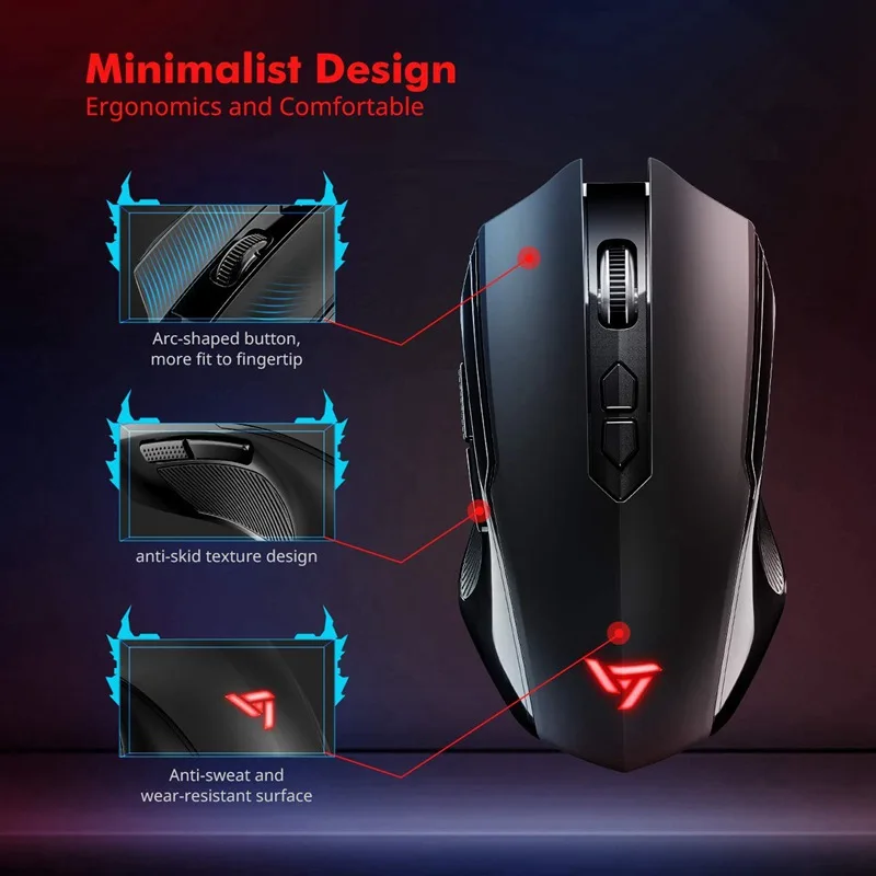 VicTsing беспроводная мышь бесшумная 7 кнопок 2 4G профессиональная игровая офисная