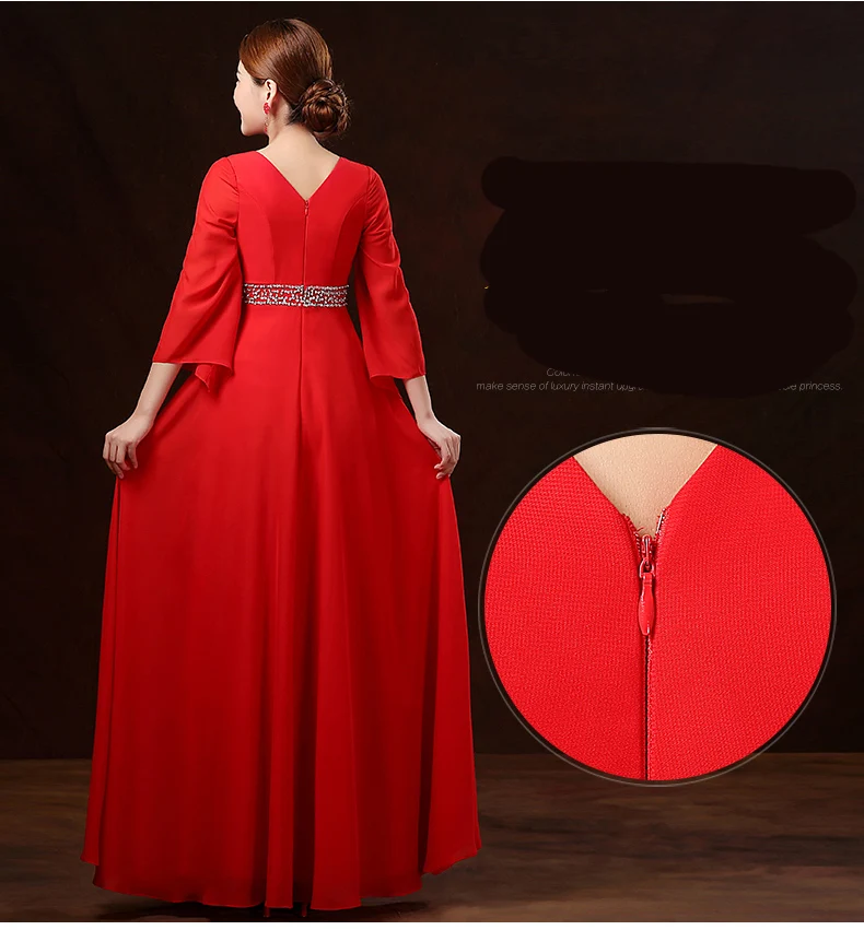 Женское длинное шифоновое платье фиолетовое мятно синее с длинным рукавом 3 4