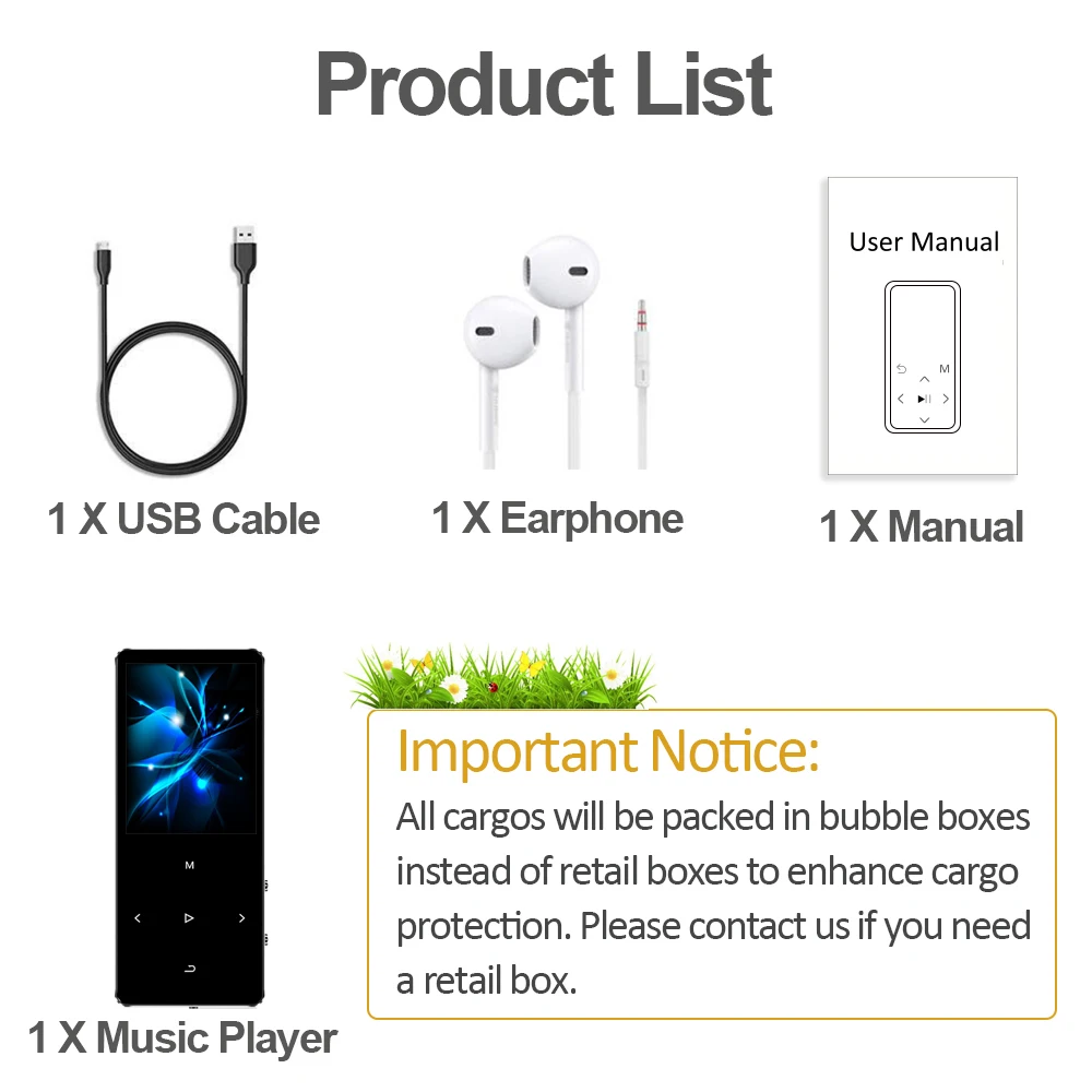 REDANT HIFI MP3 Player with Bluetooth 4.2 FM Radio Touch Key 1.8 Screen mini mp3 sport MP 3 music player portable metal walkman