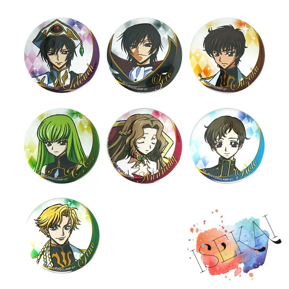 Аниме Lelouch Zero Suzaku C.C. Металлическая брошь значок Nunnally Gino Rolo|Броши| |