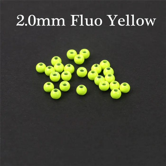 2.0mm Fluo Yellow Maximumcatch25 штук 2,0-4,6 мм вольфрамовый материал для завязывания МУШЕК БУСИНЫ для завязывания мушек окрашенные шарики для Нимфы - Цвет: 2.0mm Fluo Yellow