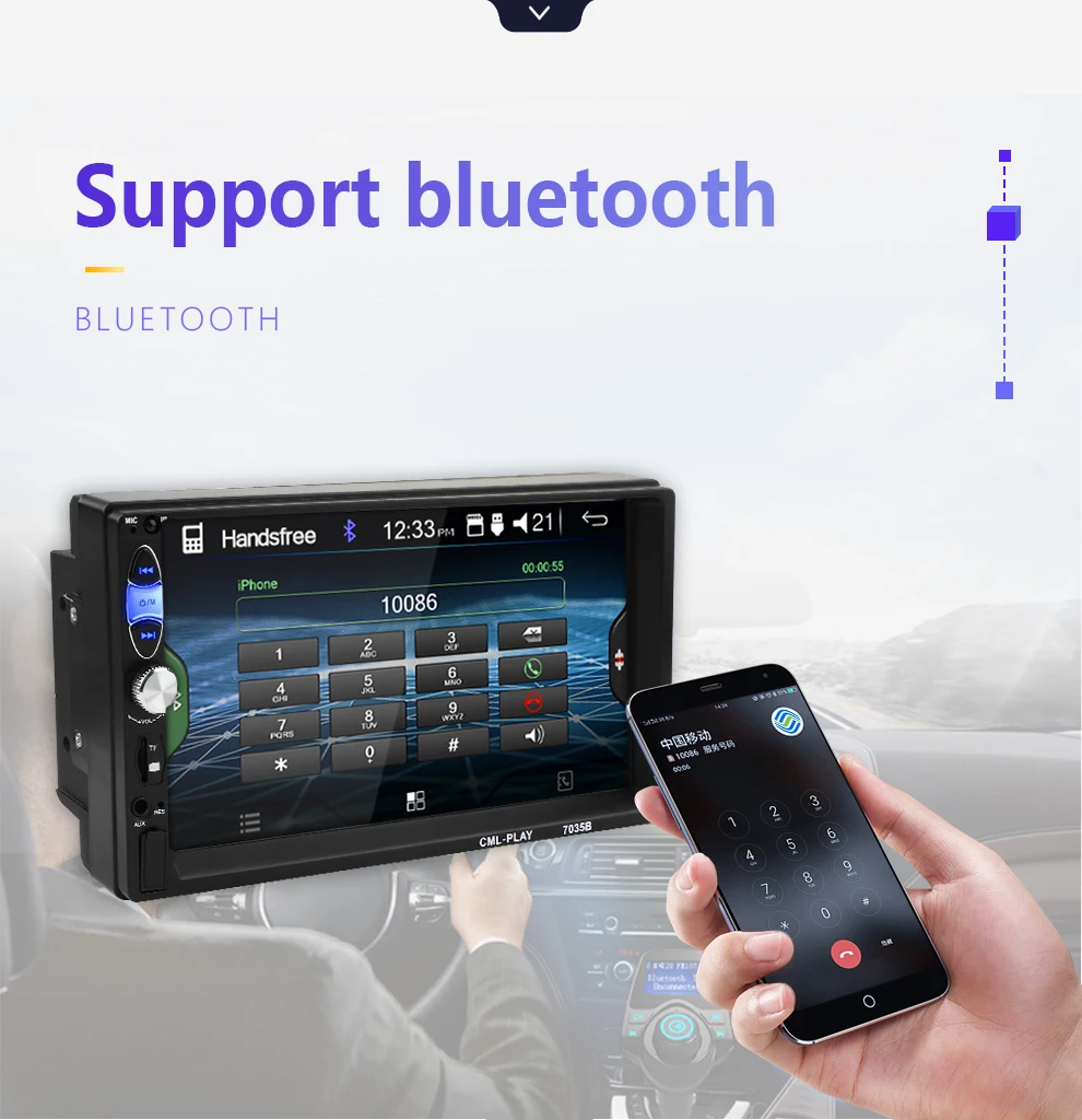 Mirror link Android 9,0 Автомагнитола 2din MP5 плеер сабвуфер Bluetooth handsfree FM USB камера заднего вида радио Кассетный рекордер