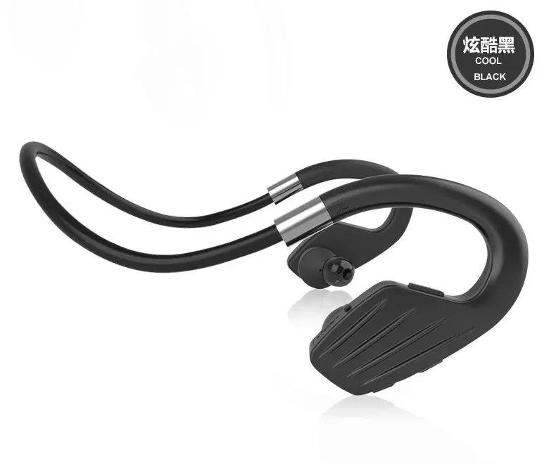 Черный fineblue M1 Водонепроницаемый Спортивная гарнитура Беспроводной Bluetooth V4.1 наушники, наушное крепление, беговые наушники с микрофоном работы в режиме воспроизведения музыки - Цвет: Черный