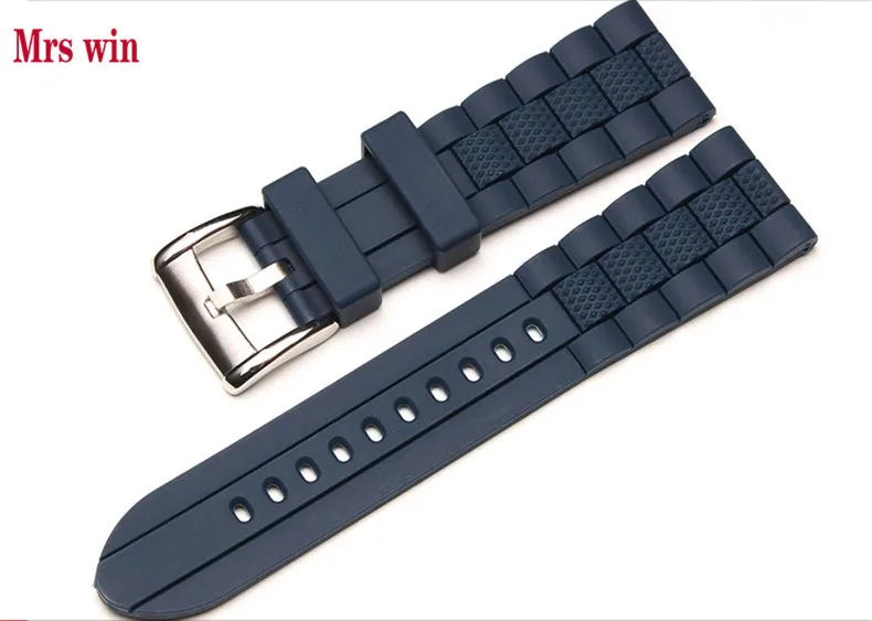 Ремешок силиконовый водостойкий для наручных часов Mrs win 20 мм 2448|silicone rubber strap|rubber
