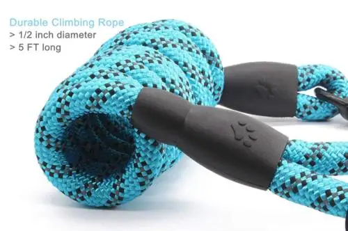 5FT плетеный поводок собаки веревка для домашних животных сильной мягкой средних