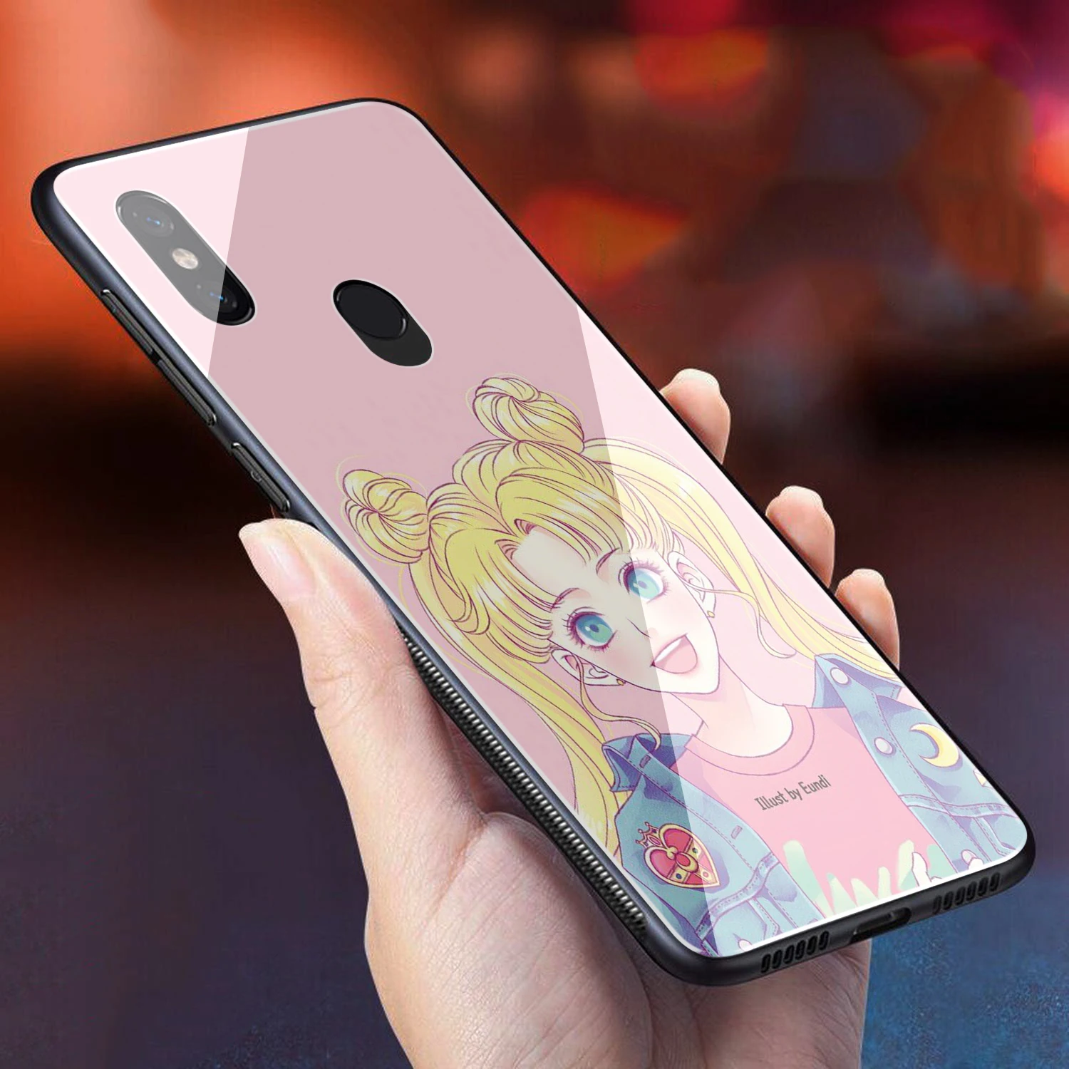Lavaza японское аниме Kawaii Сейлор Мун закаленное стекло ТПУ чехол для xiaomi 8 9 A1 A2 |