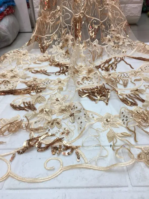 Французский чистой кружева 2018 последний блеск в нигерийском стиле шнуровка для