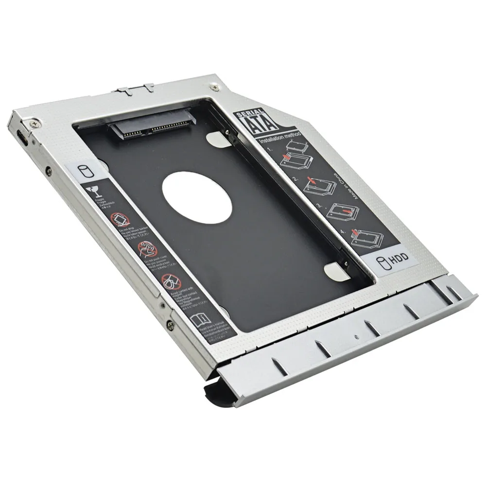 Для hp ProBook 445 450 G0 G1 G2 Профессиональный алюминиевый Optibay 2nd HDD Caddy 9,5 мм SATA 3,0 2," SSD DVD HDD CD-ROM чехол Корпус