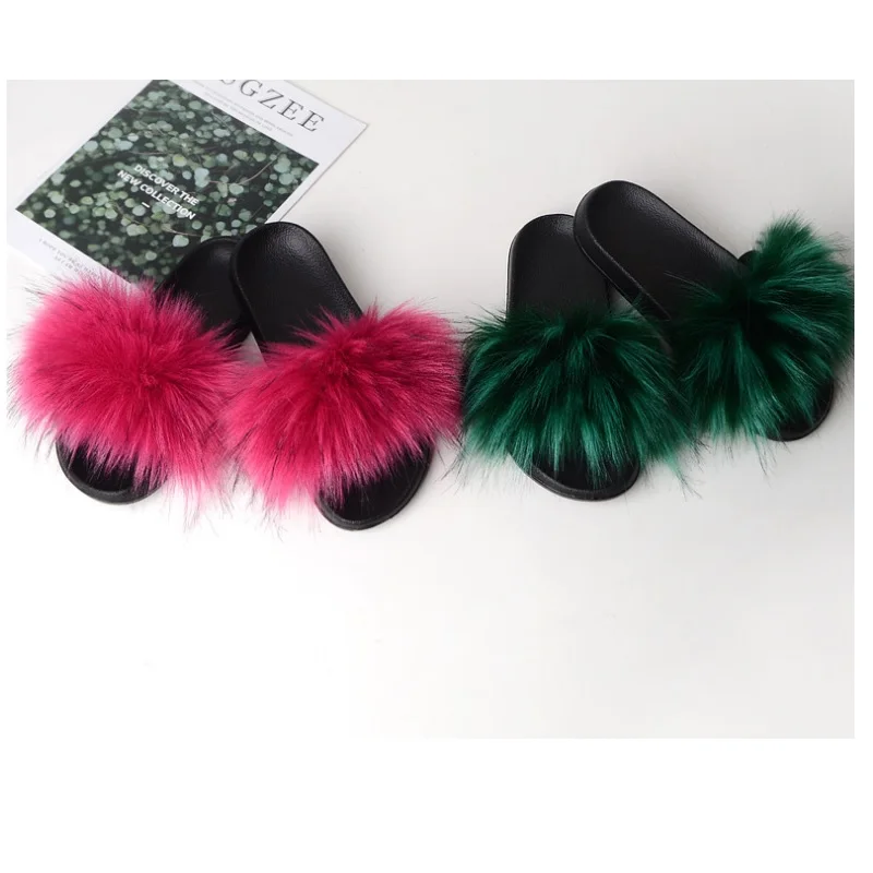 Новые женские меховые тапочки модные летние зимние стильные шлепанцы мягкие
