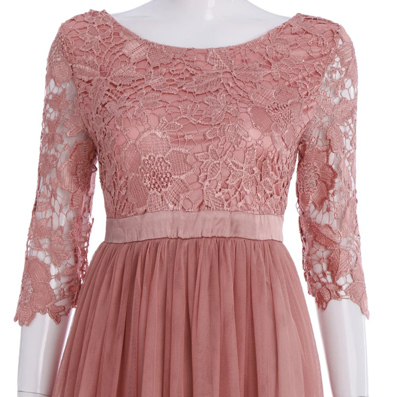 Элегантное женское платье для свадьбы подружки невесты с коротким рукавом