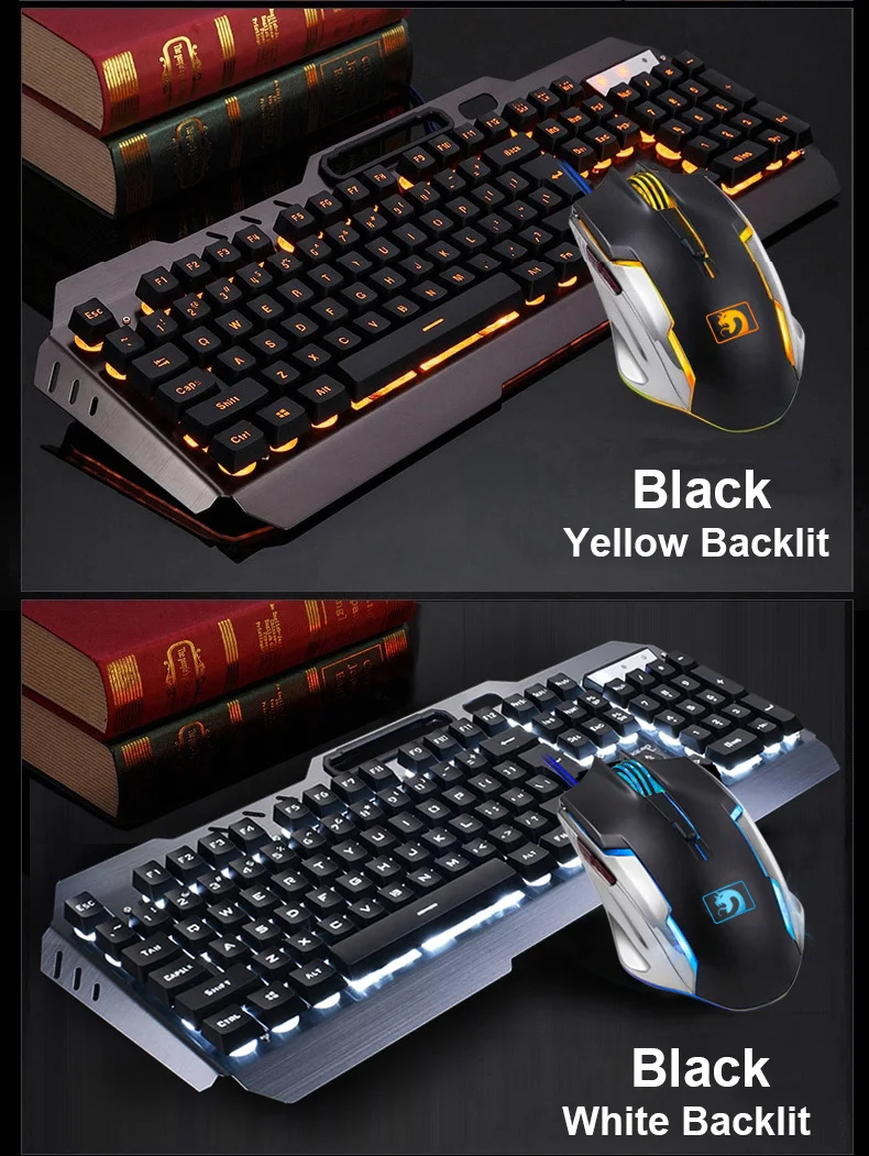 Проводной светодиодный мультимедийный Эргономичный Usb игровой клавиатуры мышь комбинированная подсветка 2000 dpi набор Оптической Геймерской Мыши+ коврик для мыши