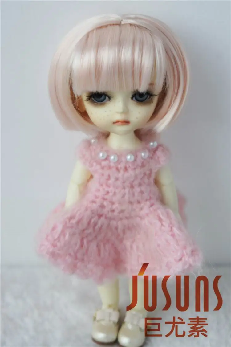 JD244 1/6 1/8 красивые волосы для кукол из синтетического мохера BJD короткие Bobo парик 5 6
